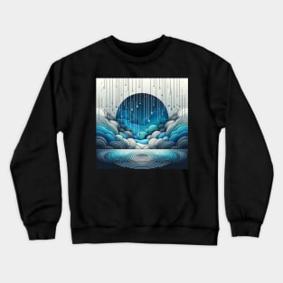 Melodic Rain: Symphony of the Sea Crewneck Sweatshirt